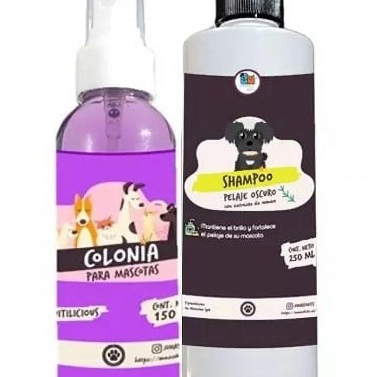 MASCOKITS - Colonia Para Perro  Perrito Sin Alcohol 150ml Shampoo Oscuro