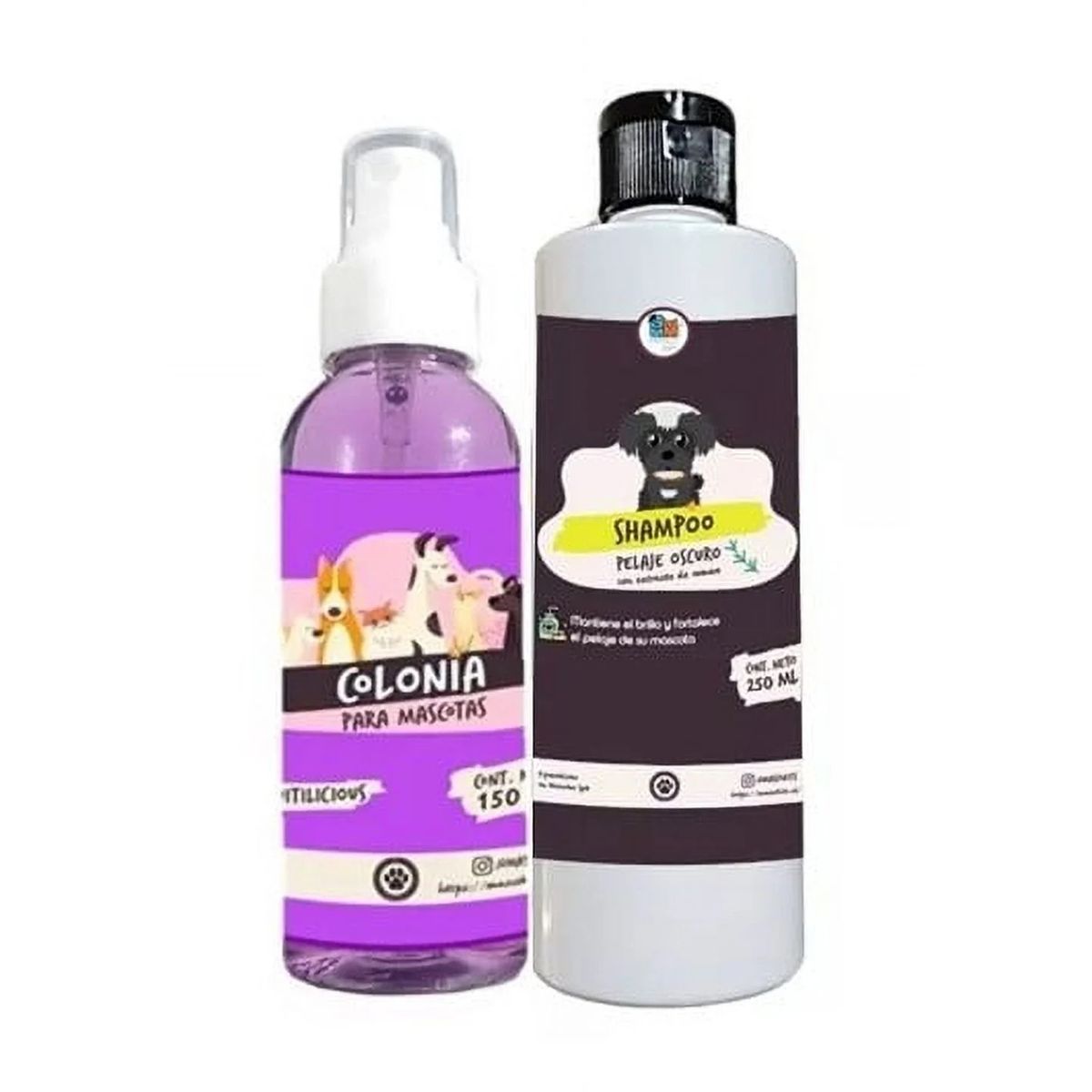 MASCOKITS - Colonia Para Perro  Perrito Sin Alcohol 150ml Shampoo Oscuro