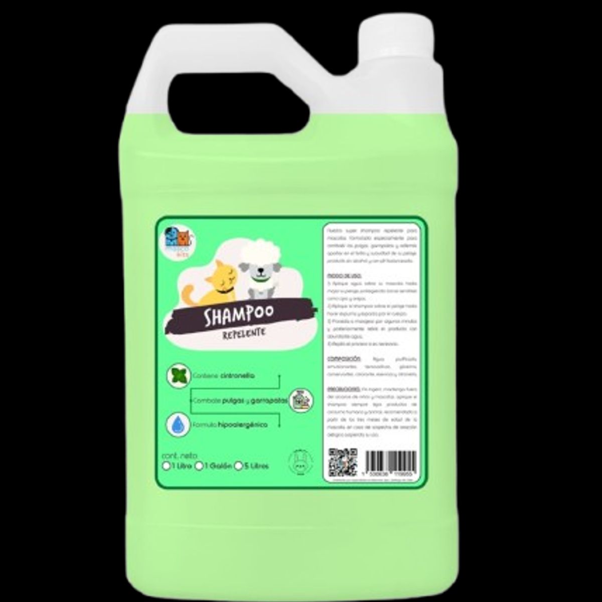 MASCOKITS - Shampoo Super Repelente 1 Galón Perros & Mascotas