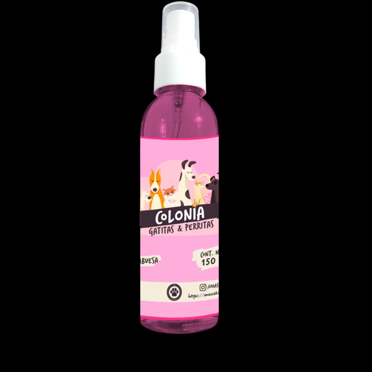 MASCOKITS - Colonia Perro Gato Sin Alcohol Uso Seguro 150ml Frambuesa