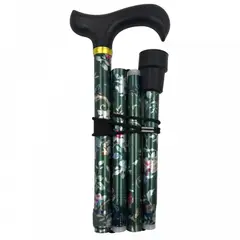 CAP DOR - Bastón Extensible Verde Flores