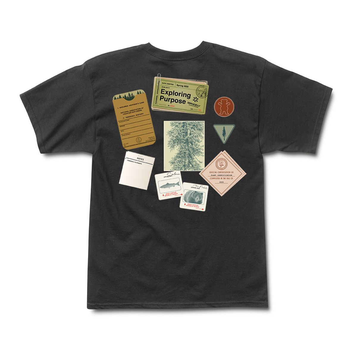 GRIZZLY - Polera Hombre Grizzly Griptape Bulletin Board Negro