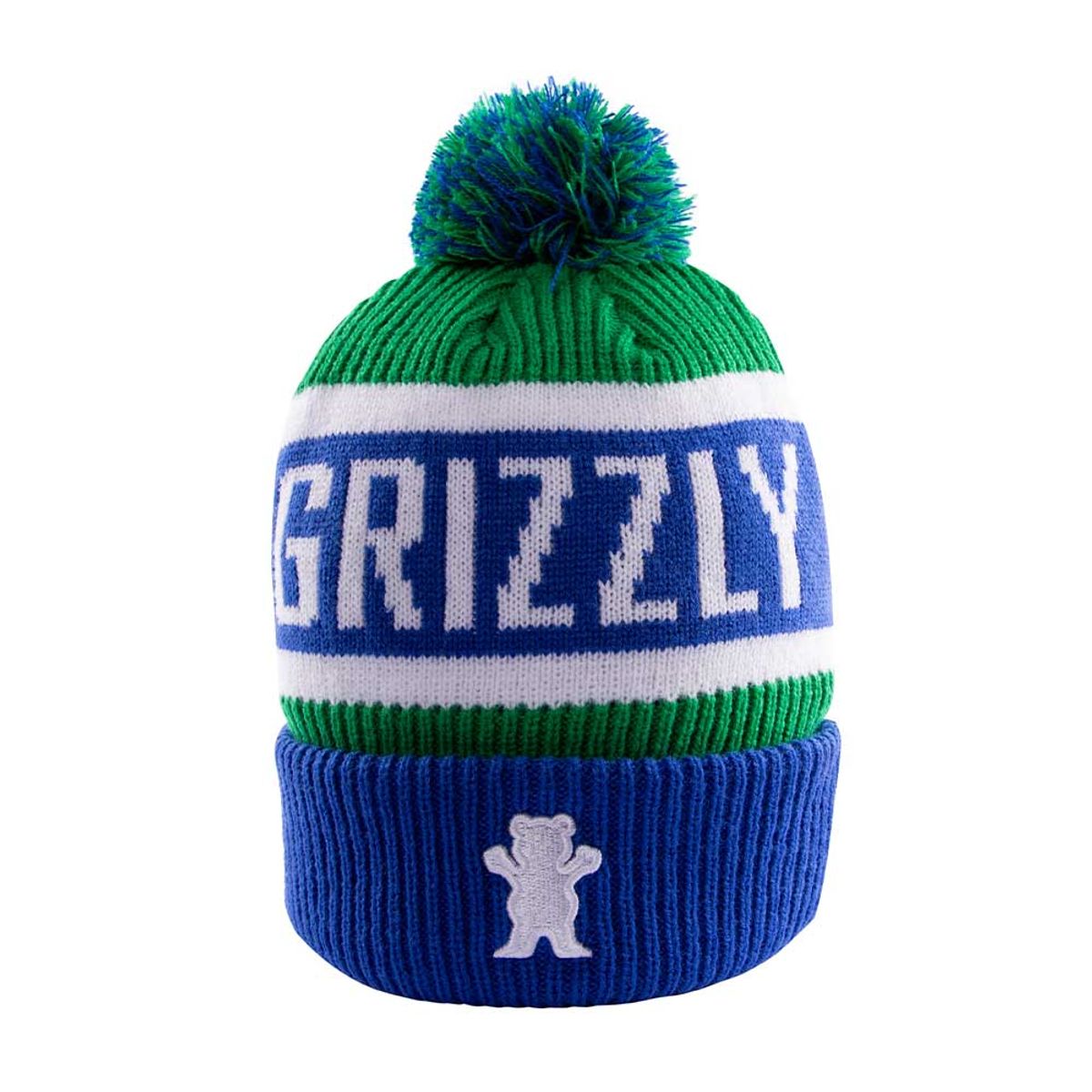 GRIZZLY - Gorro Beanie Training Season Pom Blue Grizzly