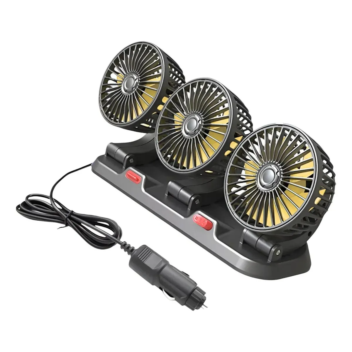 IMPORTCLICK - Ventilador Triple Cabezal Giratorio Para Autos 12v