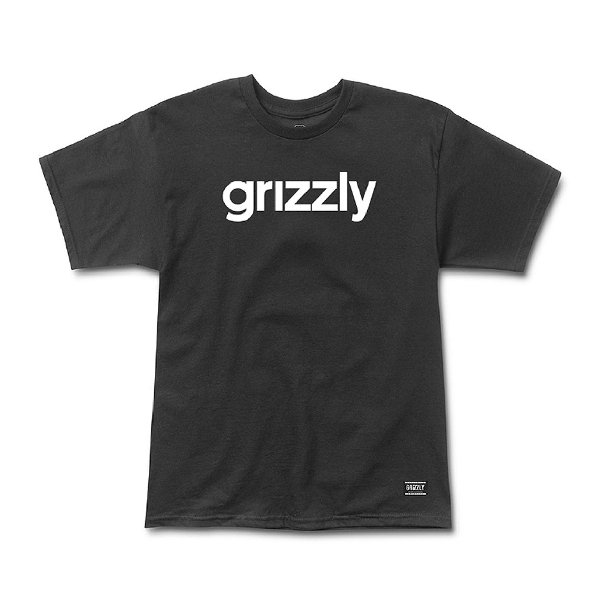 GRIZZLY - Polera Hombre Grizzly Griptape Lowercase Fadeaway Negro Letras Blancas