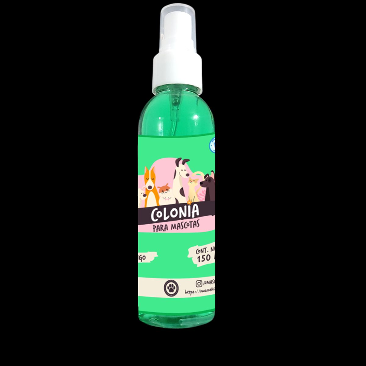 MASCOKITS - Colonia Perro Perrito Sin Alcohol Uso Seguro 150ml Mango