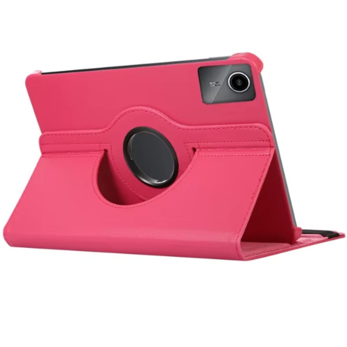 GENERICO - Carcasa Funda Giratoria Para Tablet Lenovo M11 11 Fucsia + Vidrio