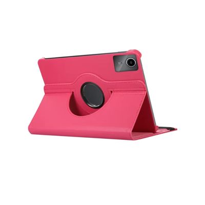 Imagen 2 del producto Carcasa Funda Giratoria Para Tablet Lenovo M11 11 Fucsia + Vidrio