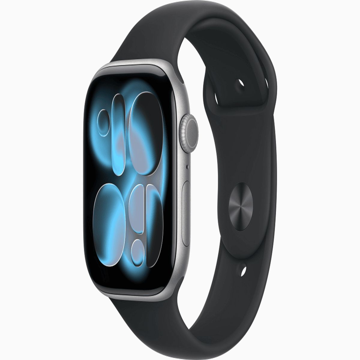 APPLE - Apple Reloj 11 46mm MEV44 Con Caja De Aluminio Gris Espacial y Correa Deportiva Negro - M/L