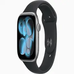 APPLE - Reloj 11 46mm MEV44 Con Caja De Aluminio Gris Espacial y Correa Deportiva Negro - M/L
