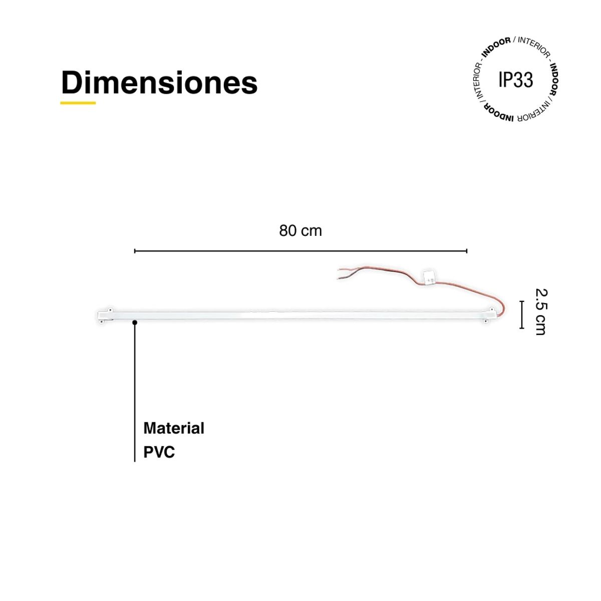 DEMASLED - Barra Rígida LED SMD2835 220V 7W Blanco Neutro 630lm 72 LEDs 80cm