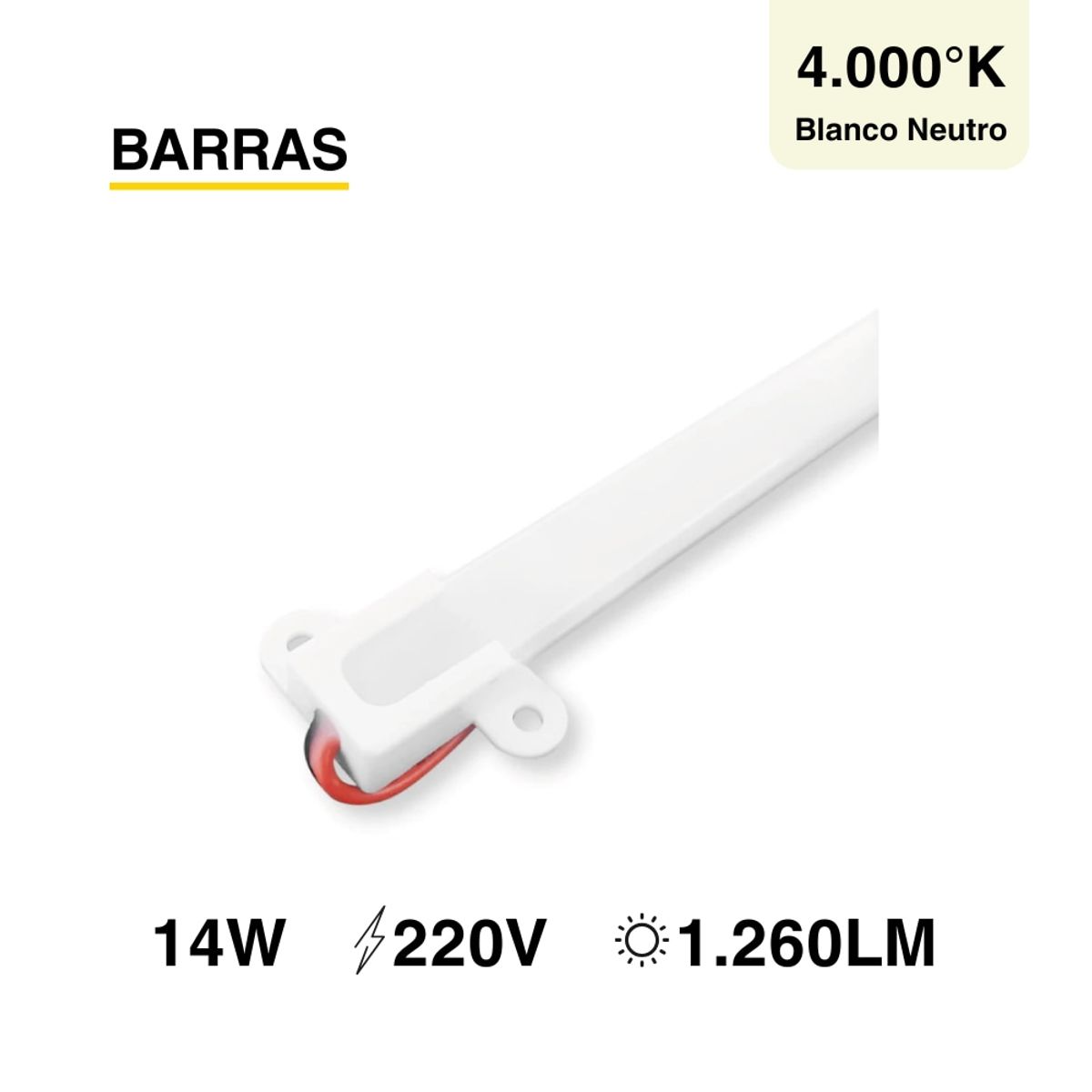 Barra Rígida LED SMD2835 220V 14W Neutro 1260lm 144 LEDs 12m, marca DEMASLED - Foto Principal