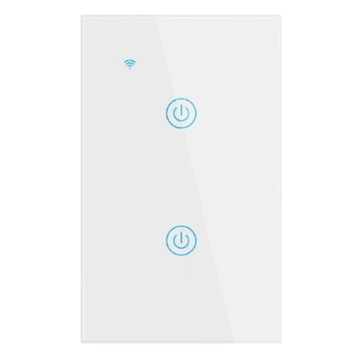 DEMASLED - Tecla Smart de Muro Táctil 2 Canales 600W Blanco
