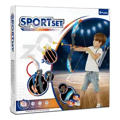 GENERICO - Set Deportivo de Arco y Flecha Luminoso con Ventosa Azul