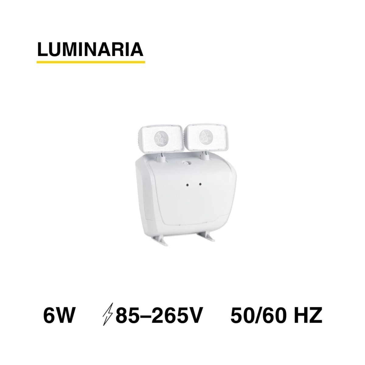 DEMASLED - Luminaria de emergencia LED IP42 6V 4A 6W Blanco frio 6000k SEC
