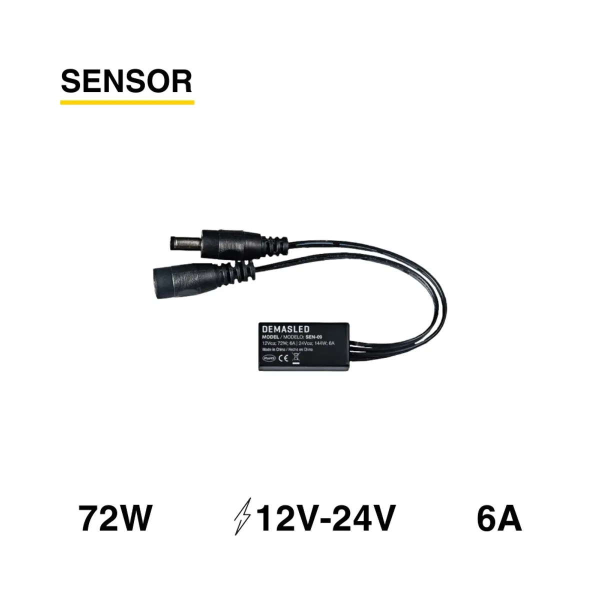 DEMASLED - Sensor de Puerta Switch IR ONOFF 12-24V 6A