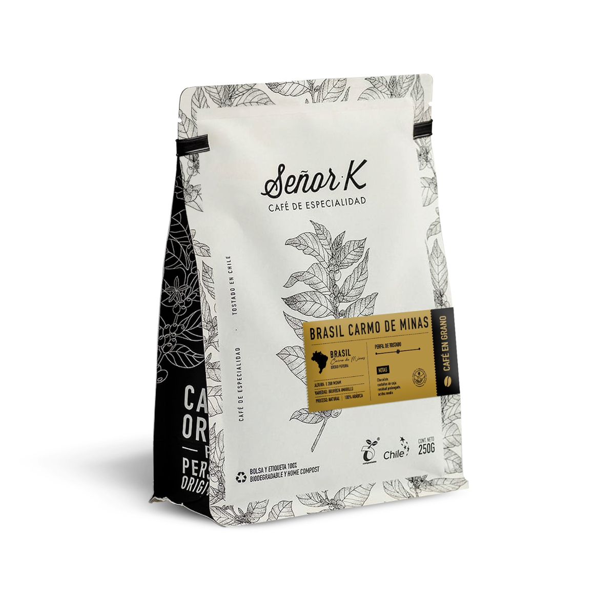 SEÑOR K - Café Grano Entero Señor K Brasil Carmo De Minas 250g