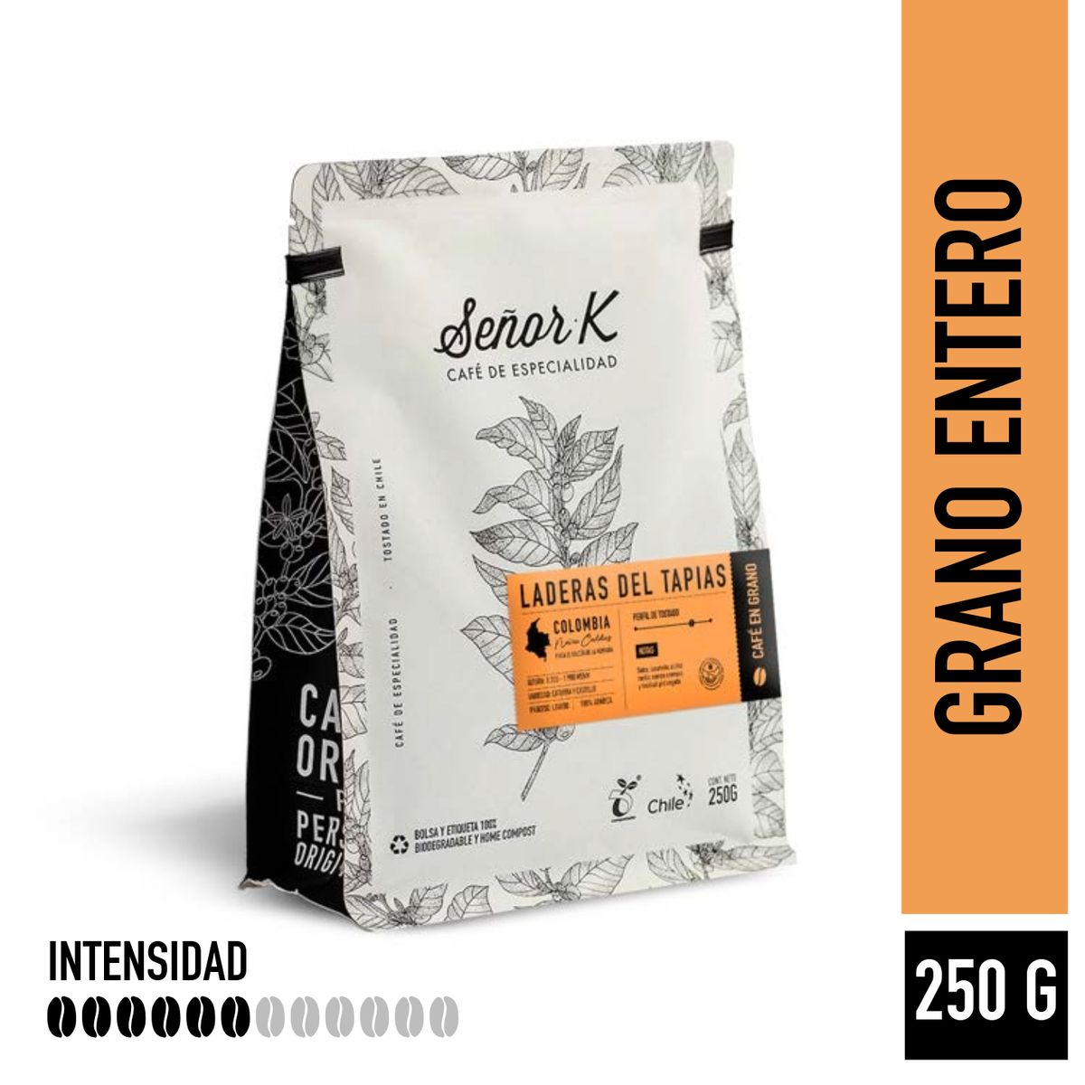 SEÑOR K - Café Grano Entero Señor K Colombia Laderas Del Tapias 250g