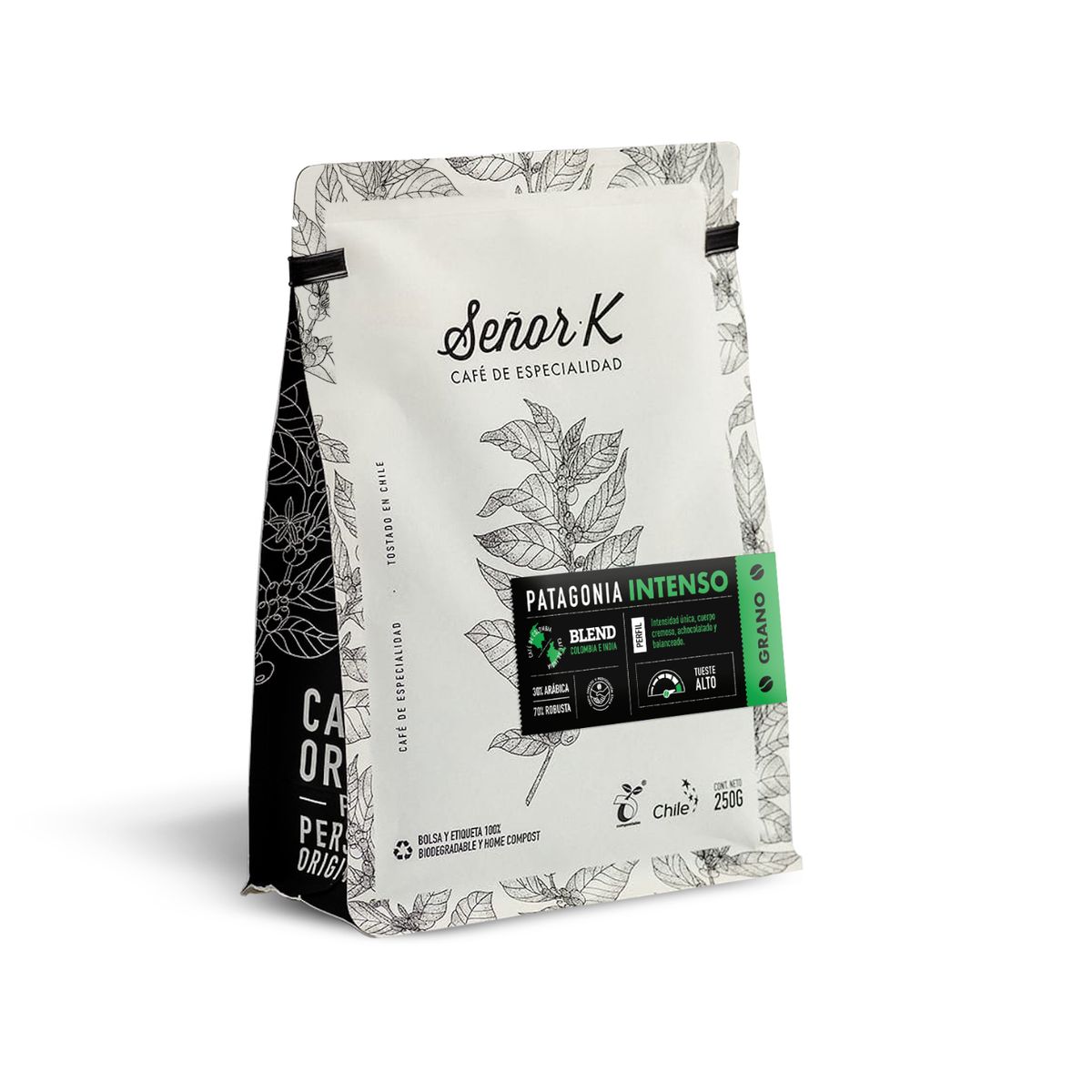 SEÑOR K - Café Grano Entero Tueste Alto Señor K Blend Patagonia 250g