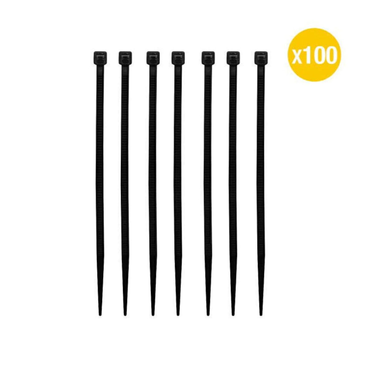 DEMASLED - Amarras Plásticas Negro 25x100mm 100 uds