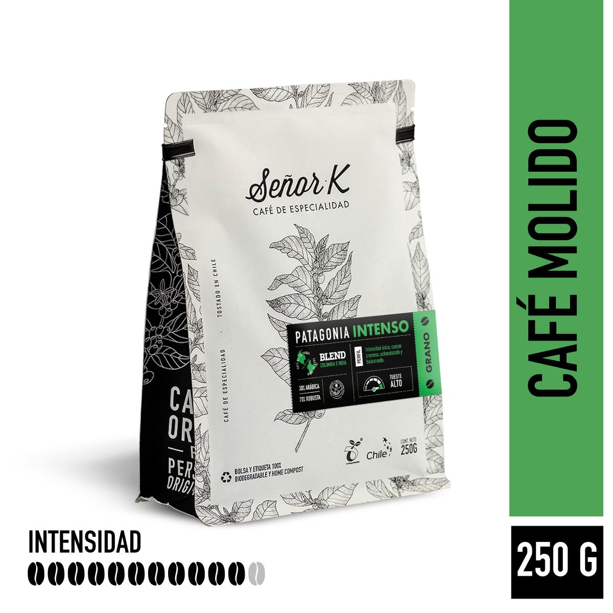 SEÑOR K - Café Molido Tueste Intenso Señor K Blend Patagonia 250g