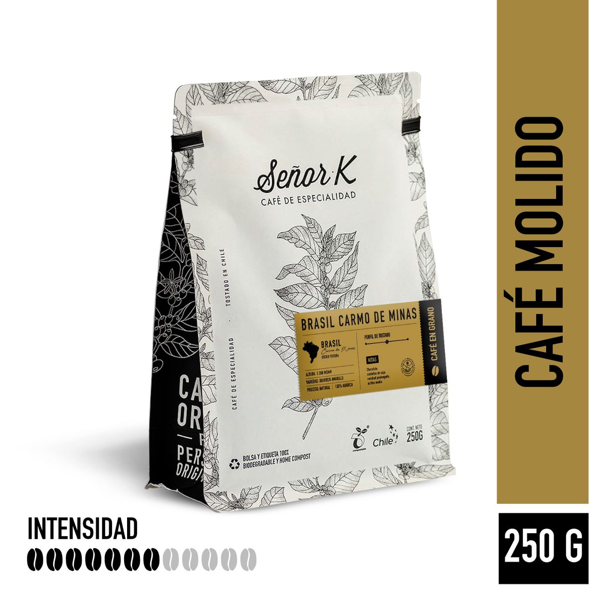 SEÑOR K - Café Molido Tueste Medio Señor K Brasil Carmo De Minas 250g