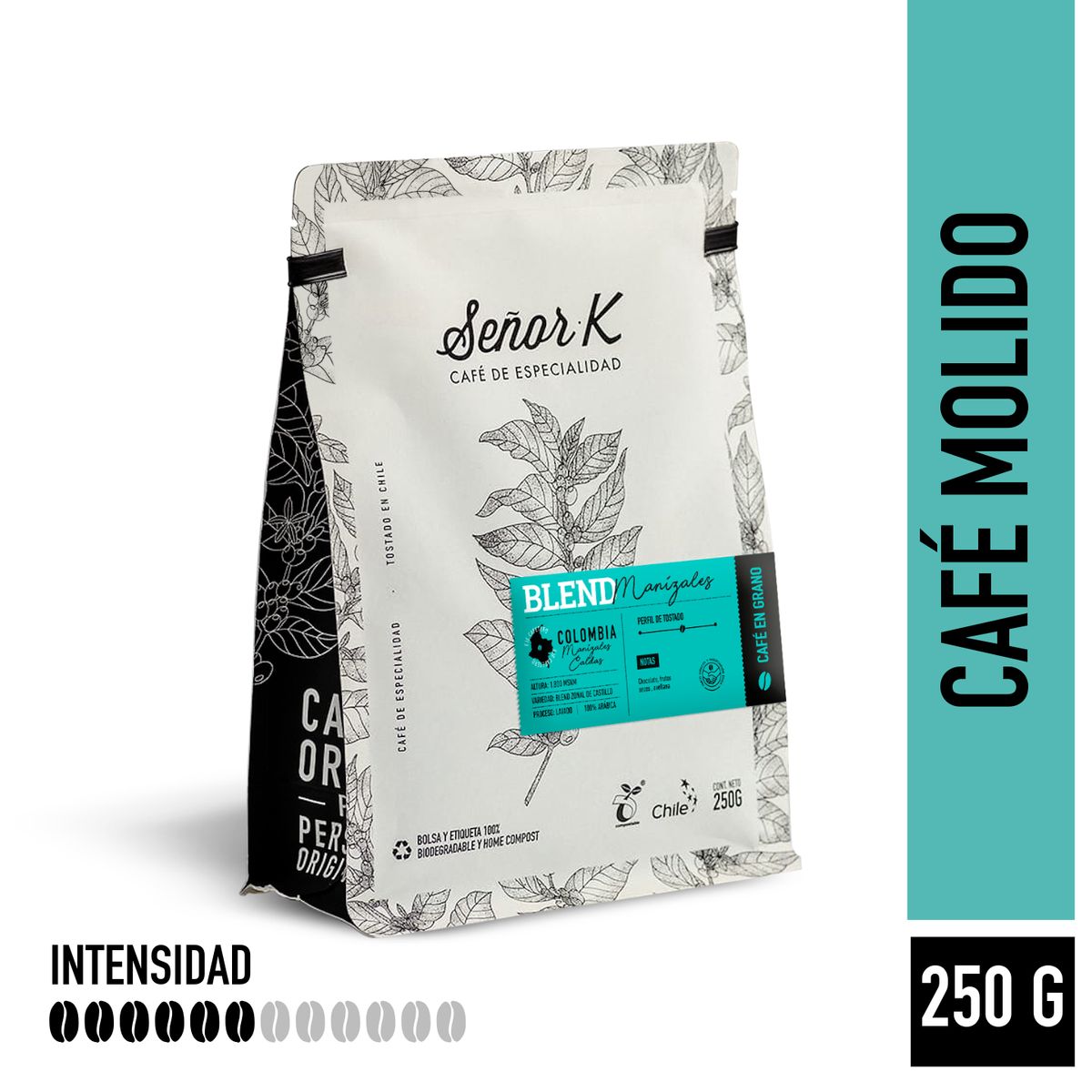 SEÑOR K - Café Molido Tueste Medio Señor K Colombia Manizales 250g