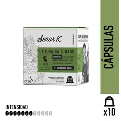 SEÑOR K - Cápsulas Espresso Orgánico Perú Chacra 10 Unidades