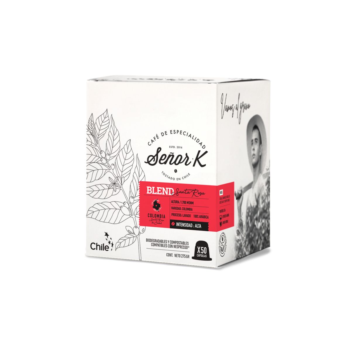 SEÑOR K - Café Blend Santa Rosa En Cápsula Señor K Cápsulas 50 u