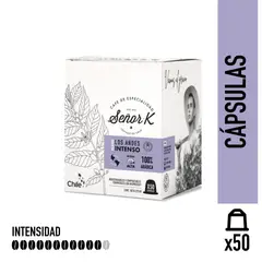 SEÑOR K - Cápsulas Espresso Tueste Intenso Andes 50 Unidades
