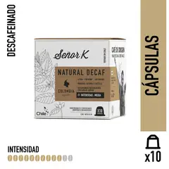SEÑOR K - Cápsulas Espresso Descafeinado Colombia 10 Unidades