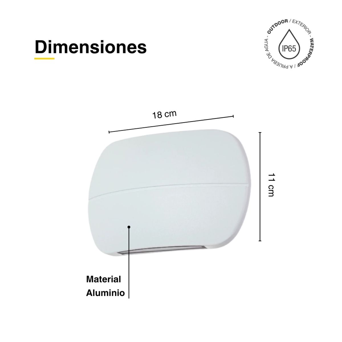 Aplique Exterior LED Bidireccional 10W Blanco Neutro 85-265V, marca DEMASLED - Foto 2