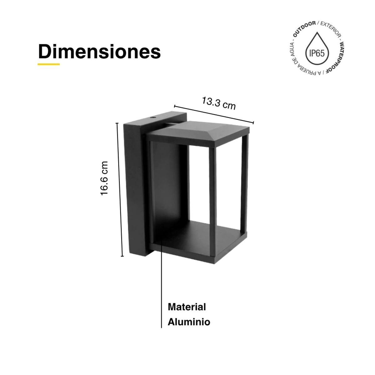 Aplique de Muro Exterior LED 12W Blanco Neutro 4000K Negro, marca DEMASLED - Foto 2