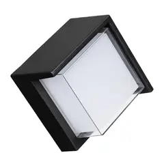 DEMASLED - Aplique Exterior de Muro Cuadrado Negro 6W Blanco Neutro 4000K IP65