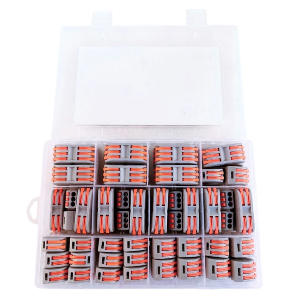 DEMASLED - Kit de Conectores Empalme Fast Clip 2 y 3 Polos 2 y 3 Bornera x80 piezas