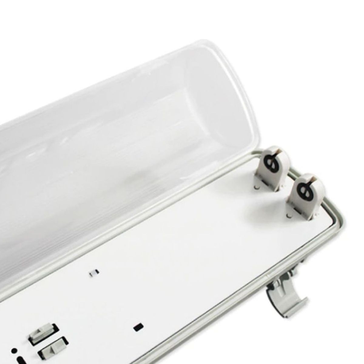 DEMASLED - Pantalla Aislante para 2 tubos LED ABS de 120cm 2 lados ECO