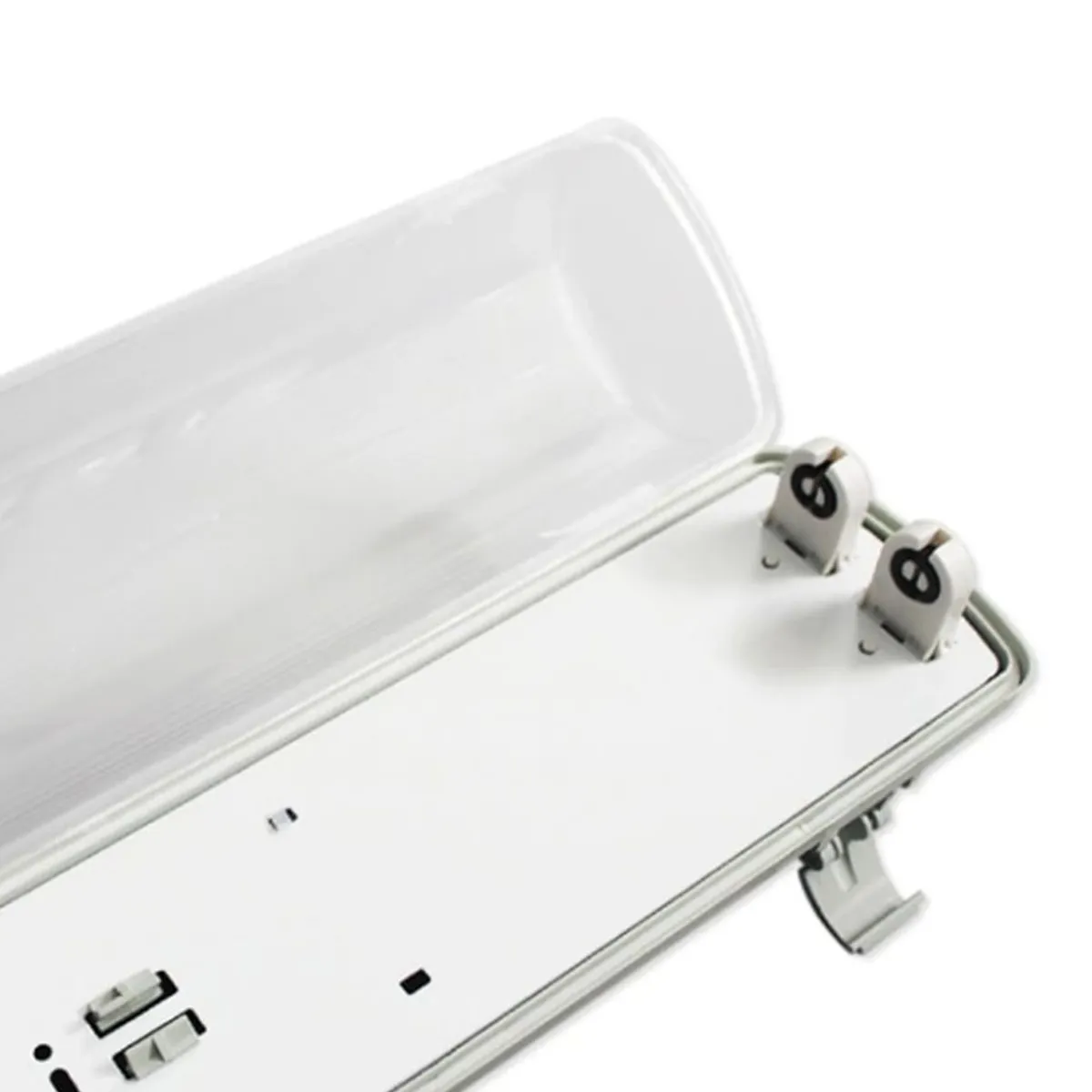 DEMASLED - Pantalla Aislante para 2 tubos LED ABS de 120cm 2 lados ECO