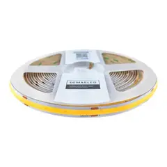 DEMASLED - Cinta LED COB 24V 11Wm Blanco Frío 1100lmm 480 LEDsm 8mm IP65 5m