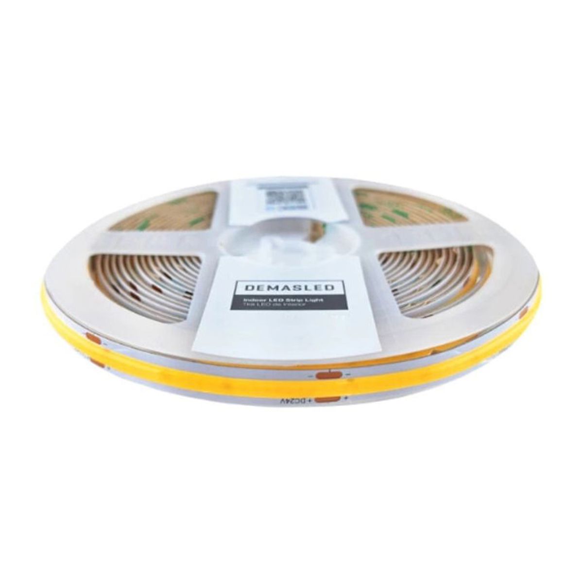 DEMASLED - Cinta LED COB 24V 11Wm Blanco Cálido 1100lmm 480LEDsm 8mm IP65 5m