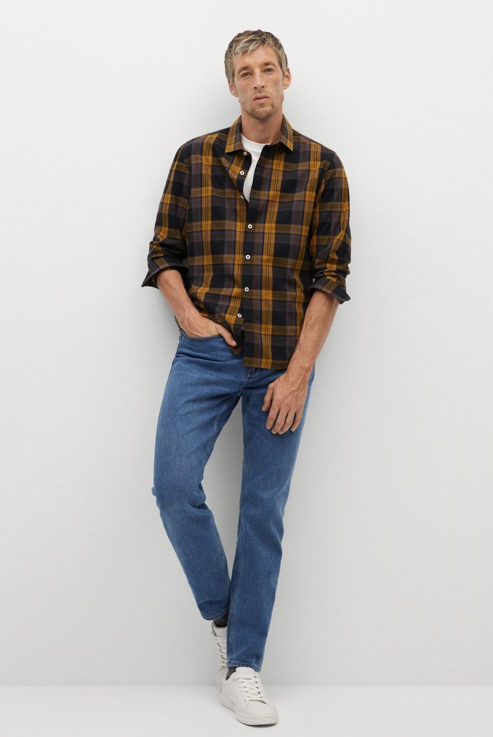 MANGO MAN - Camisa Algodón Regular Fit
