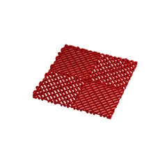 CELLBOX - Piso de Plástico Encajable Antideslizante y Drenante Rojo - Garaje Patio o Terraza