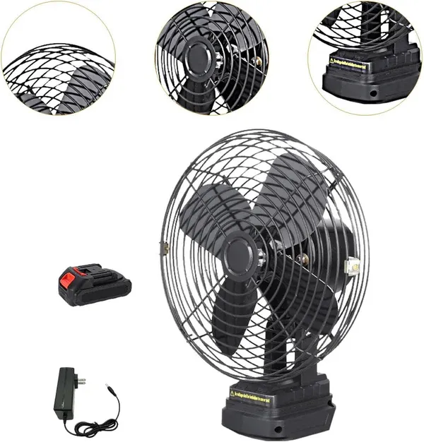 MOVI VENTILADOR PORTÁTIL 5 ASPAS CON BATERÍA Y CARGADOR USB