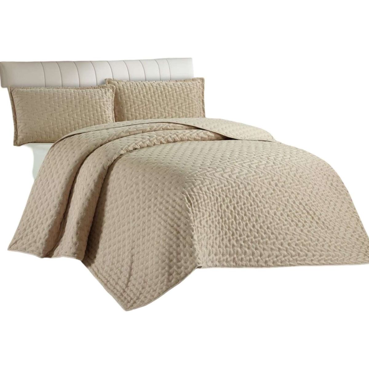 GENERICO - Quilt plaza y media de Lujo Extra Suave con relieves de Tufting