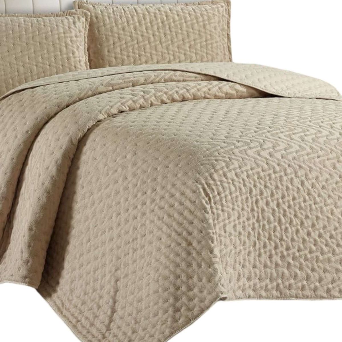 GENERICO - Quilt plaza y media de Lujo Extra Suave con relieves de Tufting