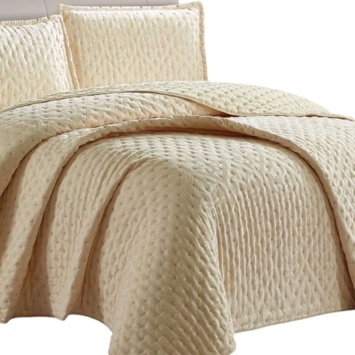 GENERICO - Quilt King de Lujo Extra Suave con relieves de Tufting