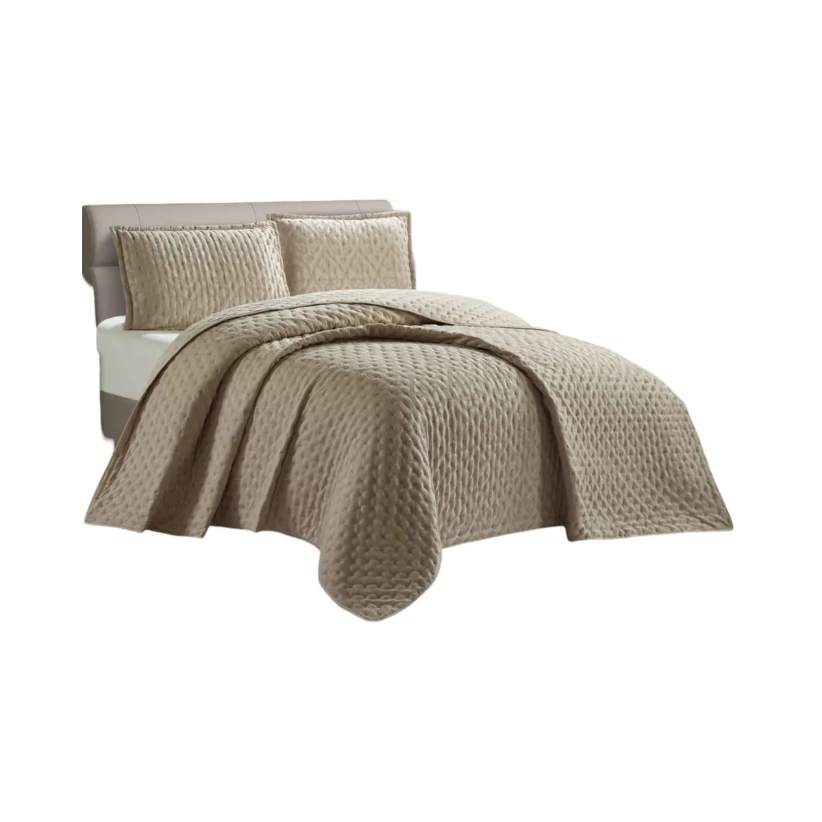 GENERICO - Quilt King de Lujo Extra Suave con relieves de Tufting