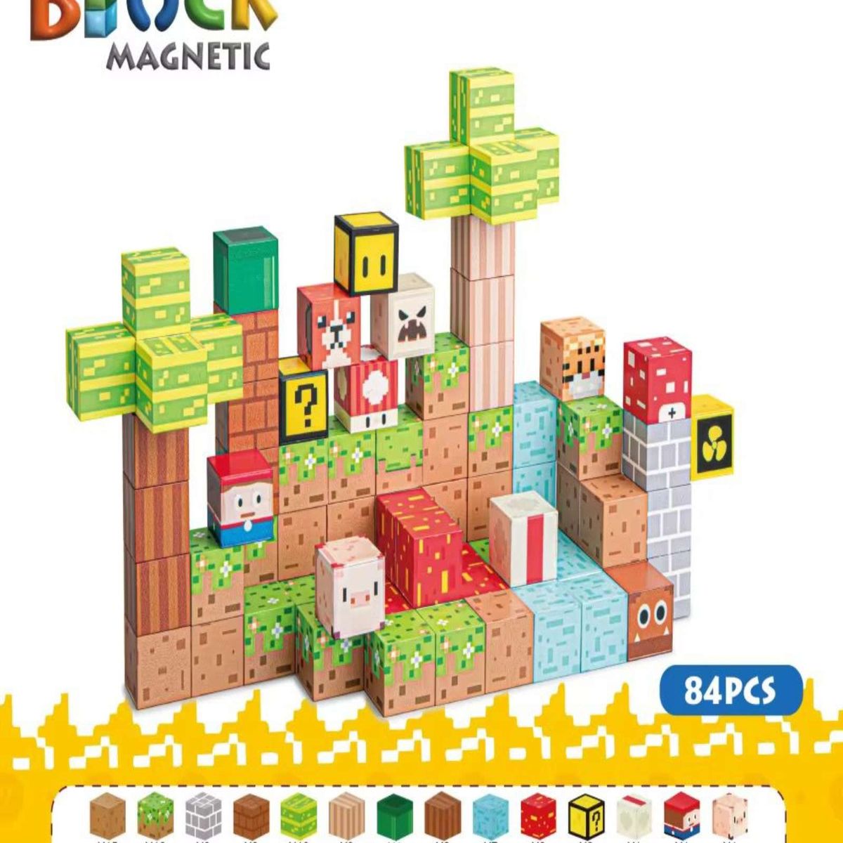 GENERICO - Juguete Cubo Magnetico 84 piezas