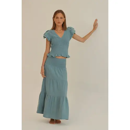 CALEDONIA LABEL - FALDA CARIBANA - AZUL