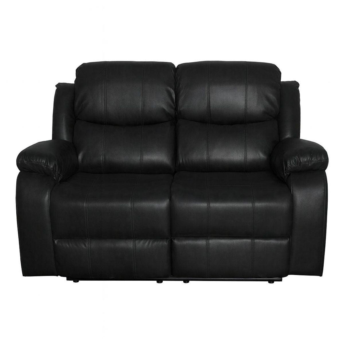 SWEET HOGAR - Sofá Berger 2 cuerpos color negro mate.