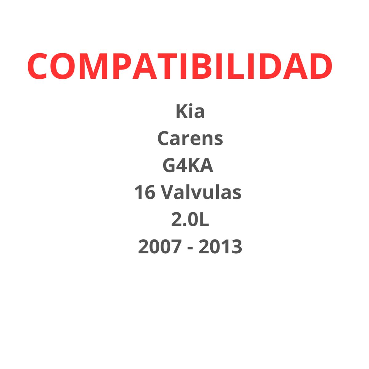 GENERICO - Set 4 Bujia Compatible Con Kia Carens 16valvu 2.0l 2007-2013